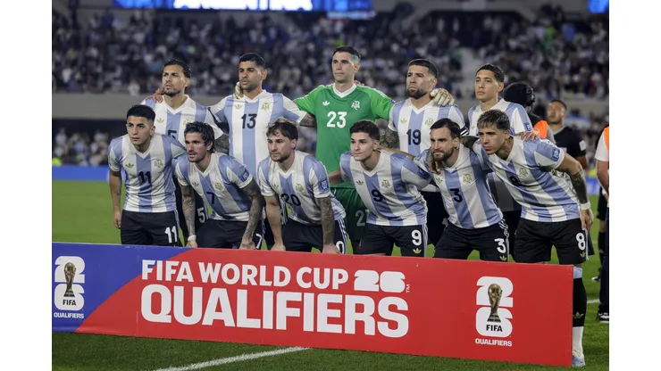 Los once titulares de la Selección Argentina.