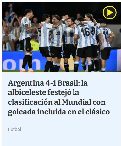 Ovación, El País (Uruguay)