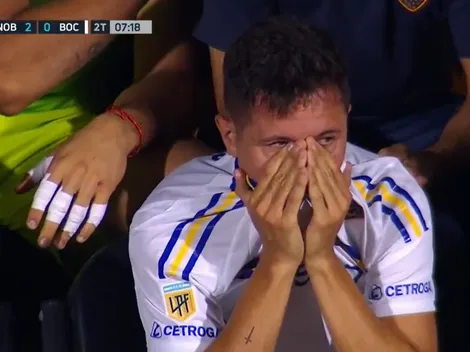 Ánder Herrera se lesionó y se fue de la cancha llorando a los cinco minutos de ingresar en Boca vs. Newell's