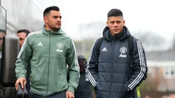 Sergio Romero y Marcos Rojo en Manchester United.