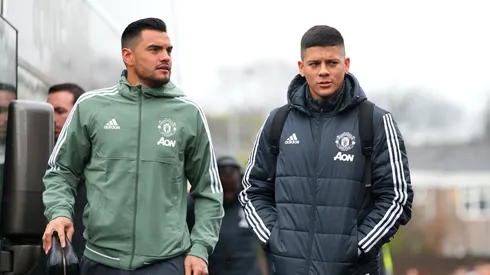 Sergio Romero y Marcos Rojo en Manchester United.