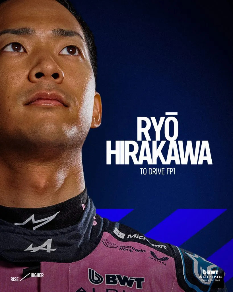Ryo Hirakawa estará en la FP1 del GP de Japón con Alpine.