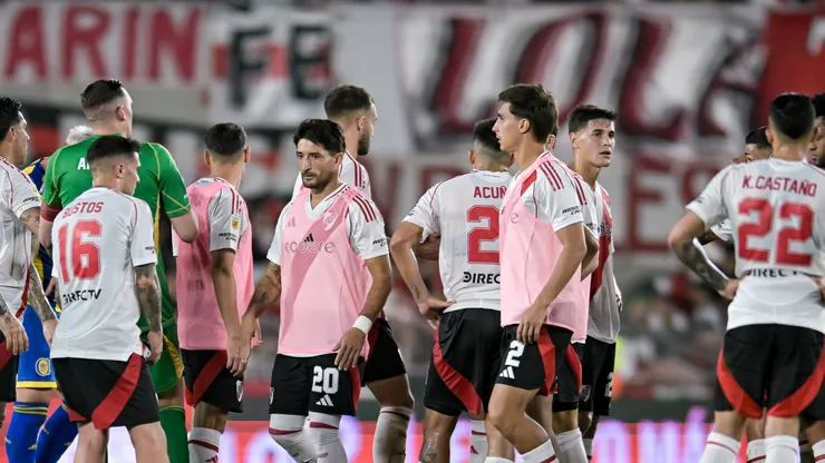 El equipo de River en el empate ante Rosario Central.