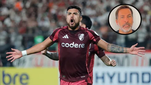 Paulo Días festejando su gol en Perú.