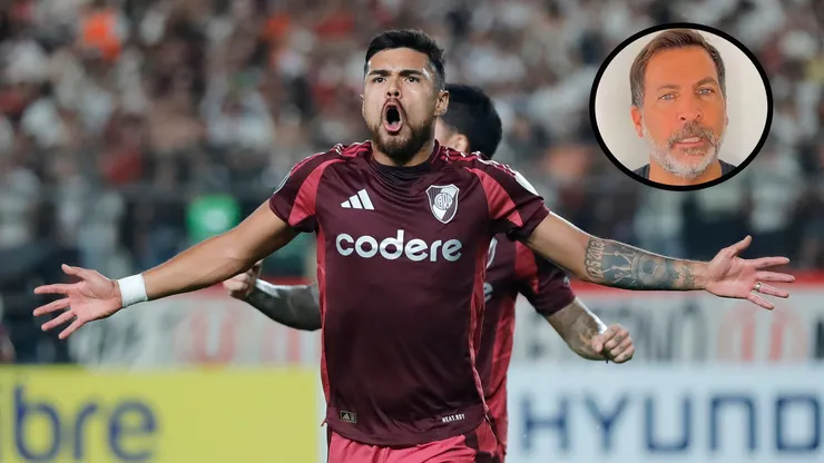 Paulo Días festejando su gol en Perú.