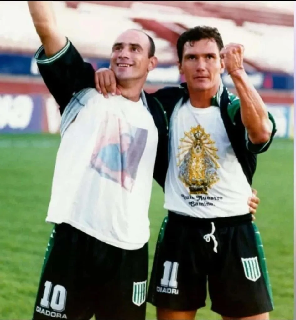 Garrafa Sánchez y Carlos Leeb, referentes de Banfield. (Foto: Gentileza Carlos Leeb).