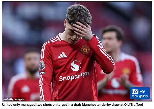 Alejandro Garnacho, una de las caras del mal momento del Manchester United.