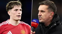 Gary Neville criticó a Alejandro Garnacho por su rendimiento en el Manchester United vs. Manchester City de la fecha 31 de la Premier League.
