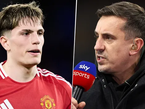 Neville le apunta a Alejandro Garnacho por su rendimiento en el Derbi de Manchester