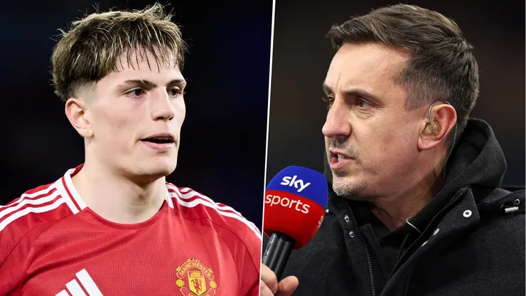Gary Neville criticó a Alejandro Garnacho por su rendimiento en el Manchester United vs. Manchester City de la fecha 31 de la Premier League.