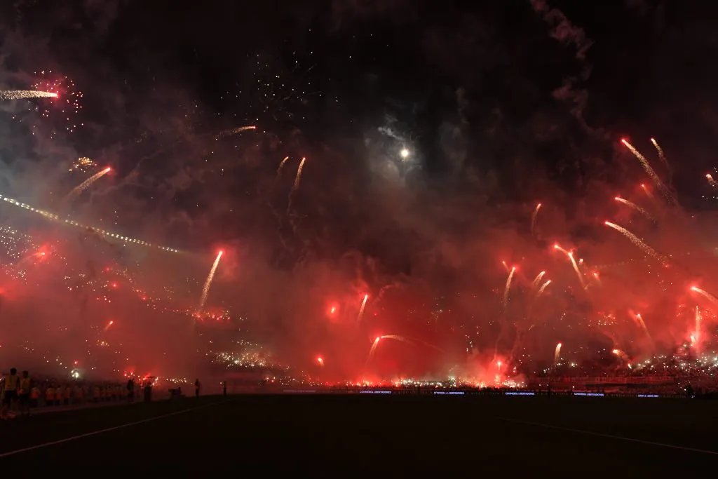 El imponente recibimiento de River ante Atlético Mineiro. (Foto: Getty).