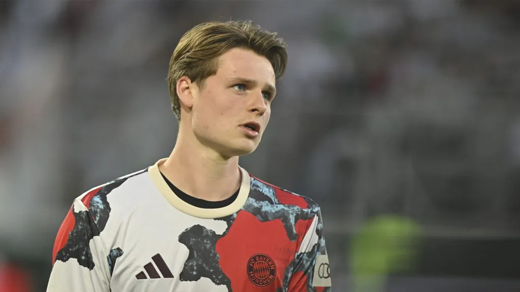 Jonas Urbig, el arquero de Bayern Múnich. (Getty Images)