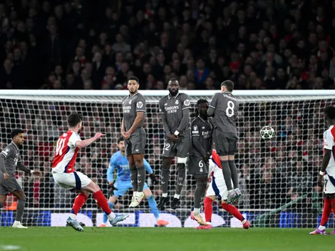 Los dos golazos de tiro libre de Rice en el 3-0 del Arsenal vs Real Madrid