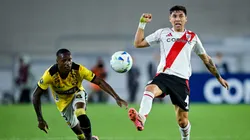 Gonzalo Montiel durante el empate de River.