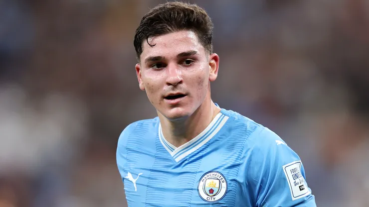 Julián Álvarez en su paso por Manchester City.