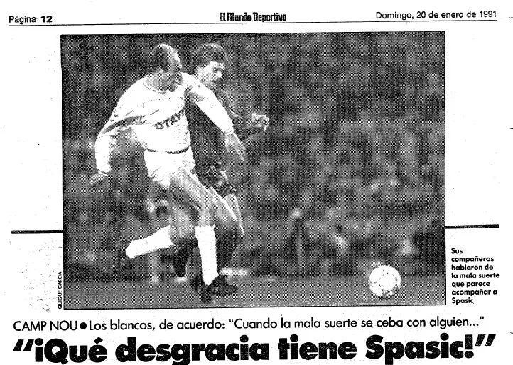 La “mala suerte” de Spasic era fogoneada por los diarios de la época.