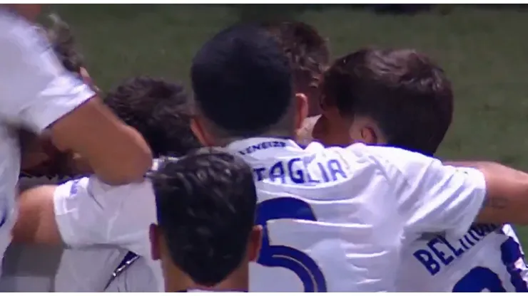 El festejo de los jugadores de Boca.