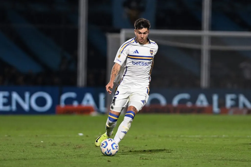 Lucas Blondel en el partido ante Belgrano.