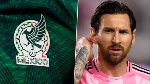 Christian Giménez le regaló la camiseta de la Selección de México de Santi Giménez a Lionel Messi.