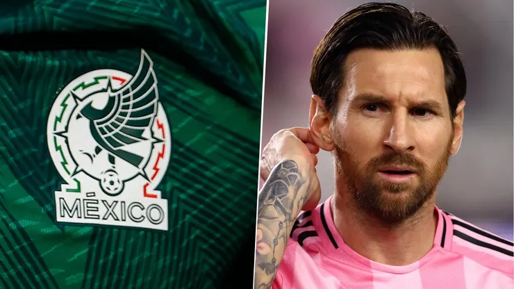 Christian Giménez le regaló la camiseta de la Selección de México de Santi Giménez a Lionel Messi.
