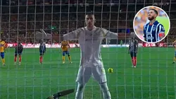 Nahuel Guzmán le dio la espalda a Sergio Ramos en el penal durante el clásico entre Tigres y Monterrey