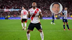 Borja festejando su gol ante Talleres.