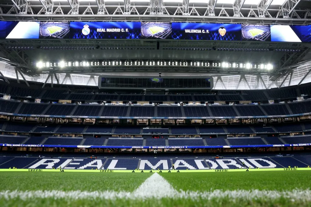 El Bernabéu, a techo cerrado para el partido de Champions.