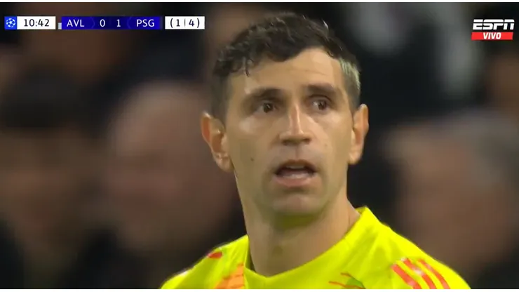 La cara de Dibu Martínez lo dice todo.