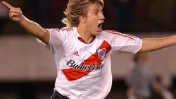 Maxi López con los colores de River.