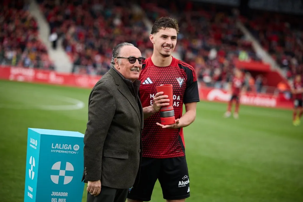 Gracias a su gran momento, fue elegido el mejor jugador de marzo en la Liga Hypermotion. (Foto: CD Mirandés).