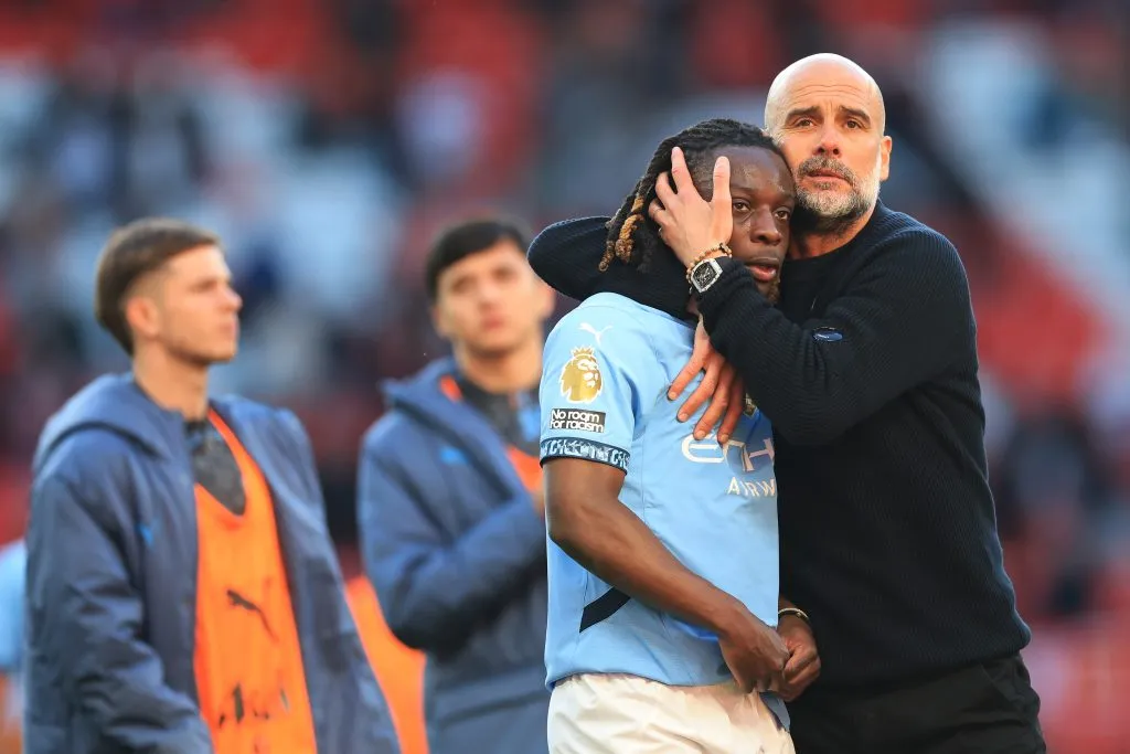 Doku y Guardiola, una relación que no se encuentra en sus mejores términos (Foto: Getty Images).