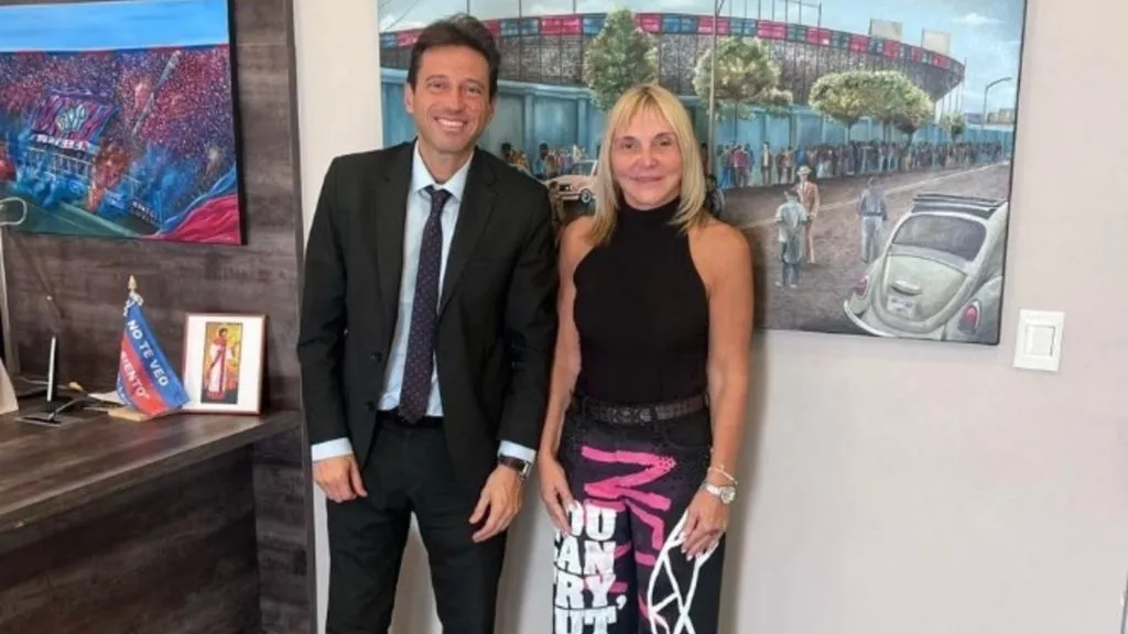 María José Scottini junto a Marcelo Moretti.