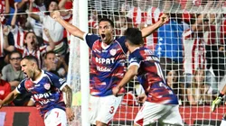 Los jugadores de Unión, en un festejo eufórico.
