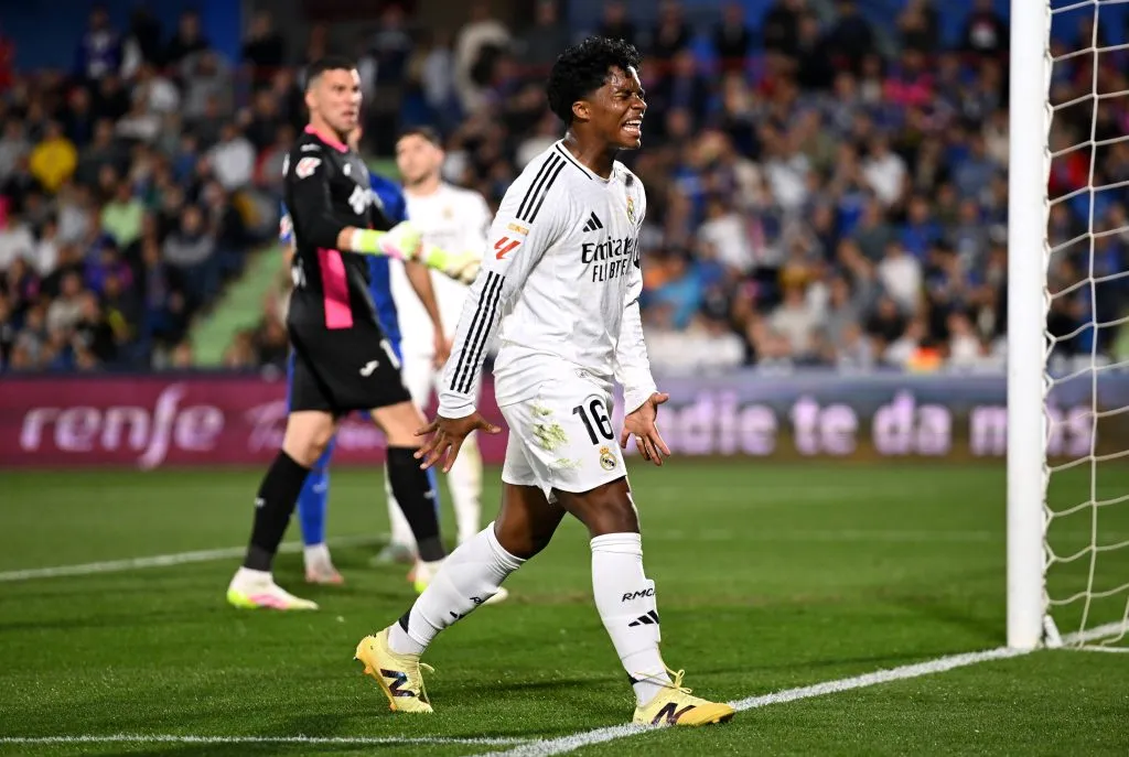 El eneojo de Endrick tras sus yerros ante Getafe. (Getty Images)