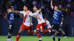 Driussi festeja su gol ante Independiente del Valle.