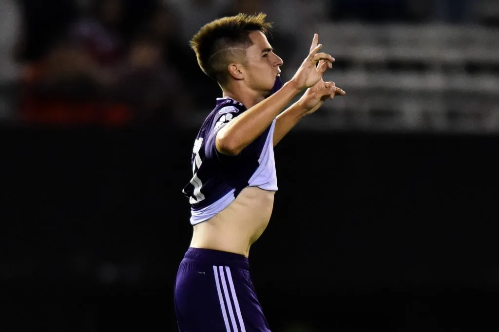 Moya celebra su gol ante Gimnasia. (Foto: Getty).