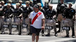 Operativo policial en el Estadio Monumental.