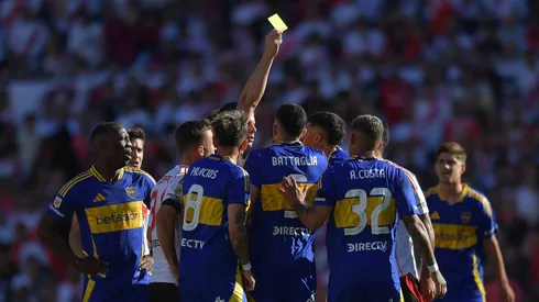 Los jugadores de Boca en el Superclásico ante River.