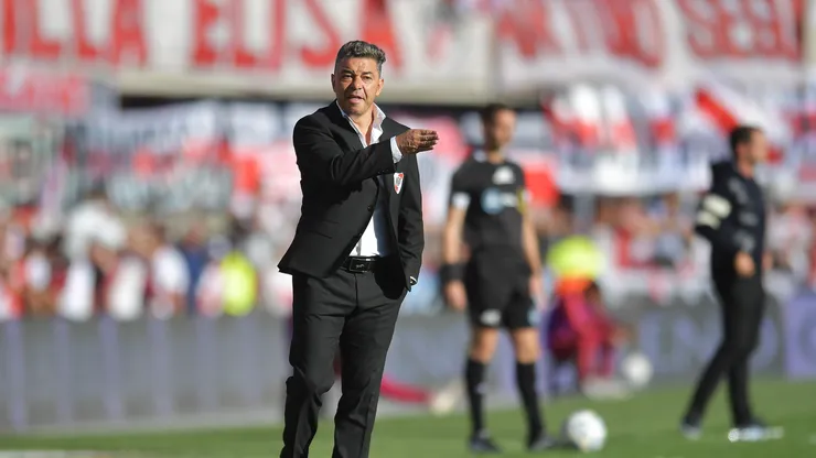 Marcelo Gallardo durante el Superclásico.