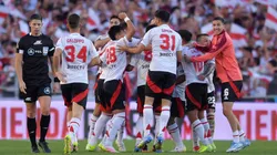 La celebración de los jugadores de River.