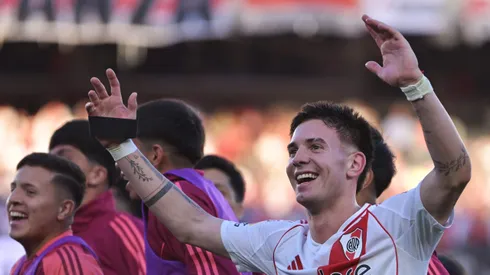 Franco Mastantuono durante el Superclásico ante Boca.