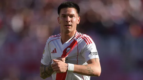 Franco Mastantuono durante el Superclásico ante Boca.