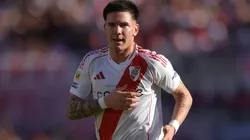 Franco Mastantuono celebra su gol ante Boca.