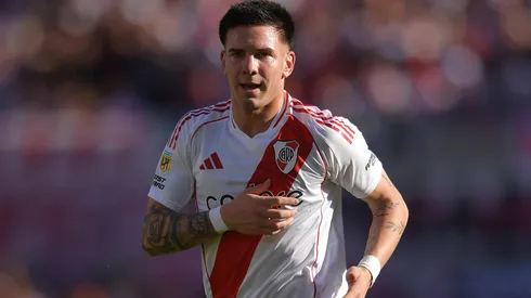 Franco Mastantuono celebra su gol ante Boca.