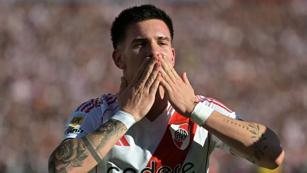 Franco Mastantuono en el Superclásico.