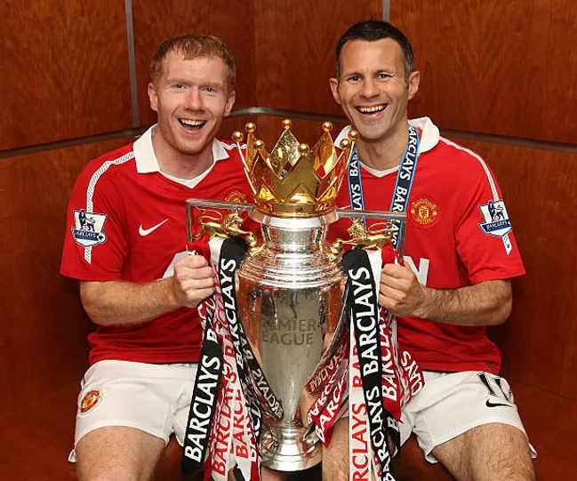 Paul Scholes y Ryan Giggs, los dos soldados más leales de Ferguson en su carrera.