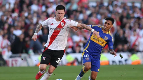 Franco Mastantuono en acción.