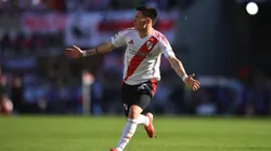 Franco Mastantuono festejando su gol a Boca.