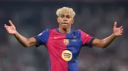 Lamine Yamal, el joven delantero español de Barcelona. (Getty Images)