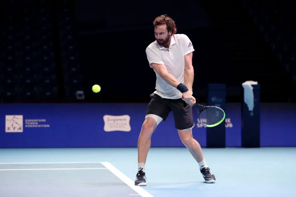 Gulbis en 2021, en el tramo final de su carrera. (Foto: Getty).